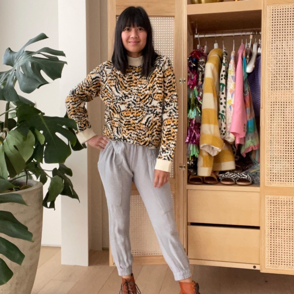 NWOT Rachel Comey Animal Print Crewneck Sweater